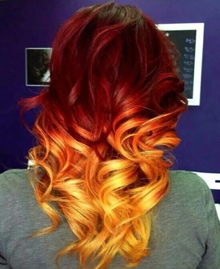 ترکیب رنگ موی قرم آتشی